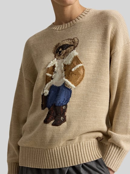 Polo Ralph Lauren Pullover mit Bären-Intarsie Hellbraun 3