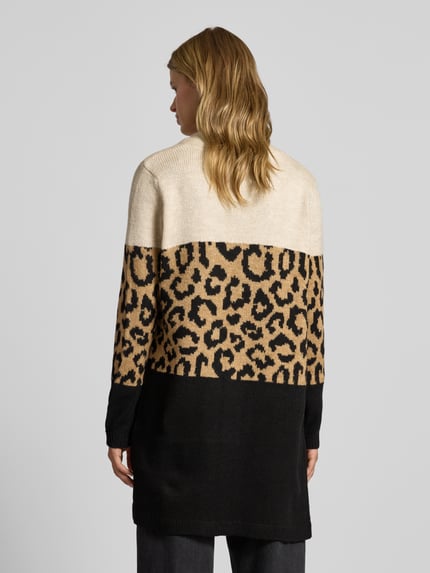 ONLY Regular Fit Cardigan mit Animal Print Modell 'JADE' Sand 5