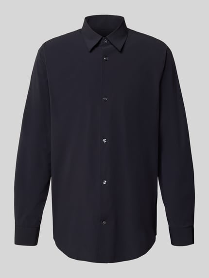 Armani Exchange Regular Fit Freizeithemd mit Kentkragen Marine 2