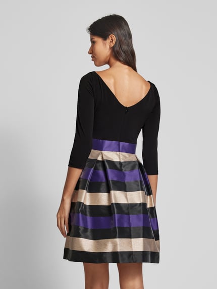 SWING Knielanges Cocktailkleid mit Effektgarn Black 5