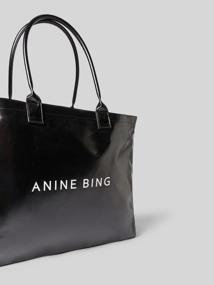 Anine Bing Shopper met logo-opschrift Zwart - 3