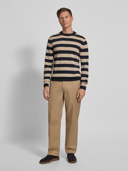 FTC Cashmere Kaschmirpullover mit Rundhalsausschnitt Marine 1