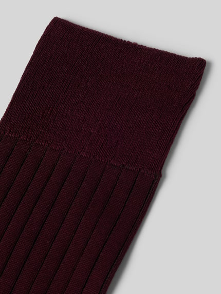 FALKE Socken aus reiner Baumwolle Modell 'Shadow' Dunkelrot 2