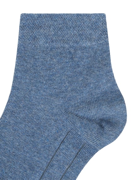 Produktfoto, Socken mit Labelprint im 7er-Pack van camano, Heren sokken van katoenmix met stretch, nauwsluitend model, geribde boord, detailopname.