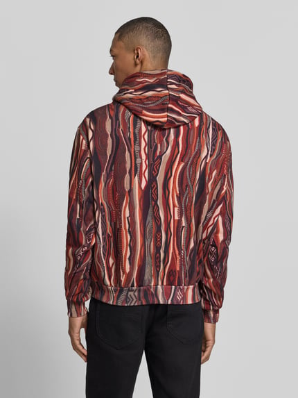 COLUCCI Bluza z kapturem o kroju relaxed fit z czystej bawełny Średniobrązowy 5