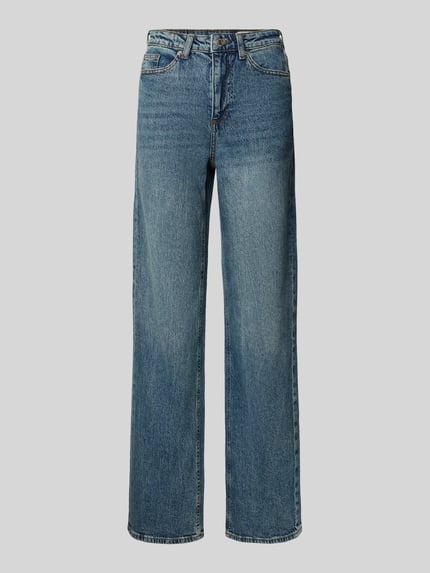 VERO MODA Jeansy z wysokim stanem z mieszanki bawełny model ‘TESSA’ Jeansowy niebieski 2