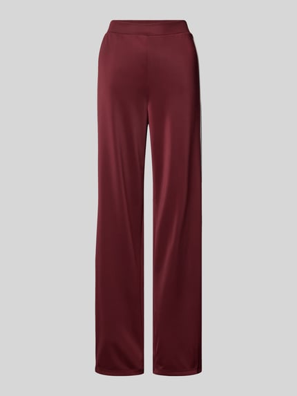 PIECES Regular fit broek met wijde pijpen, model 'FELICIA' Bordeaux - 2