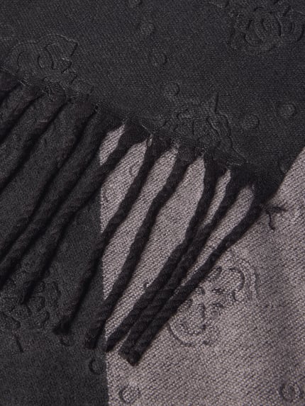 GUESS Sjaal met viscose en koordjes Zwart - 2