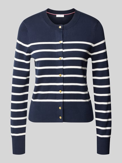 Tommy Hilfiger Cardigan mit goldfarbenen Knöpfen Dunkelblau 2