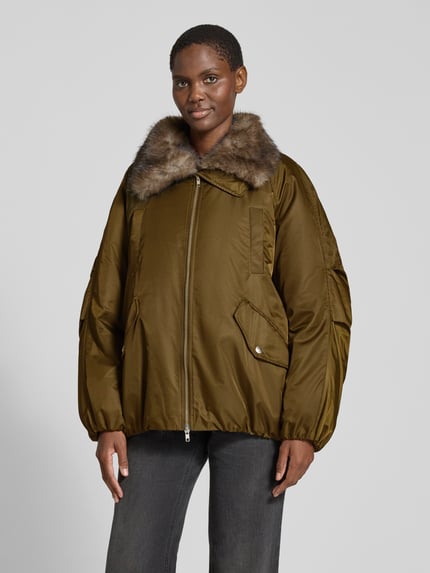 STAND STUDIO Parka mit Webpelzkragen Modell 'Thilda Jacket' Oliv 4
