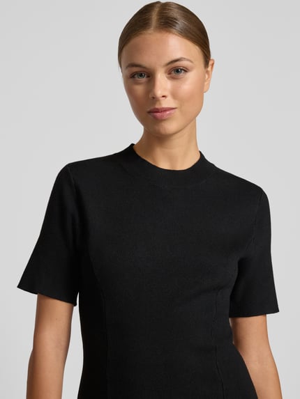 MANGO Knielanges Kleid mit Rundhalsausschnitt Modell 'DOMINO' Black 3
