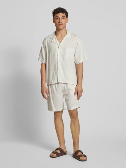 Calvin Klein Underwear Relaxed Fit Pyjama-Oberteil aus Leinen-Lyocell-Mix Beige 1