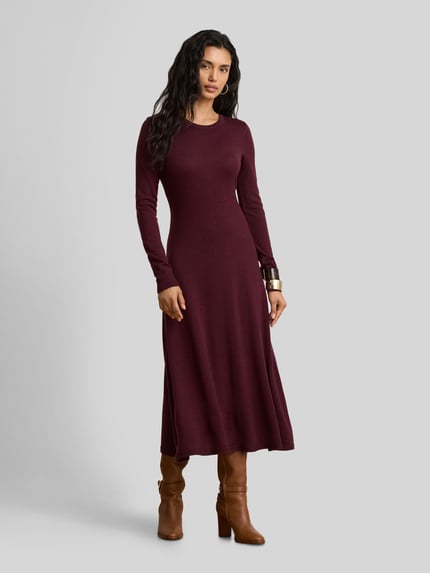 Lauren Ralph Lauren Linia a sukienka casualowa z czystej wełny model 'VORLEY' Rdzawoczerwony 4