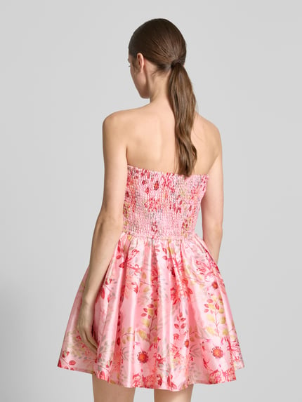 Lace & Beads Cocktailkleid mit Herz-Ausschnitt Pink 5