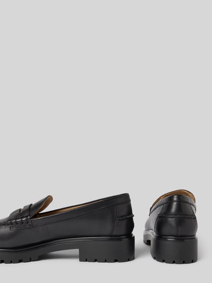 Lauren Ralph Lauren Loafer aus echtem Leder mit Logo-Applikation Modell 'Marli' Black 2