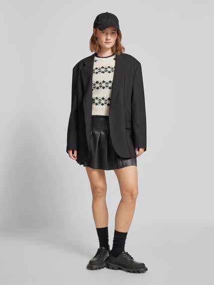 PIECES Regular Fit Strickpullover mit Baumwolle Modell 'RADINE' Ecru 1