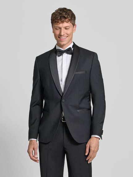 HUGO Regular Fit Sakko aus Wolle mit Schalkragen Black 4
