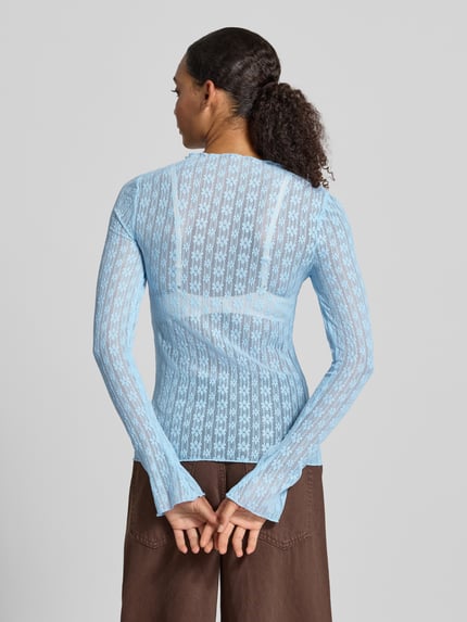 OH APRIL Shirt met lange mouwen met ronde hals model 'Zahara' Lichtblauw - 5