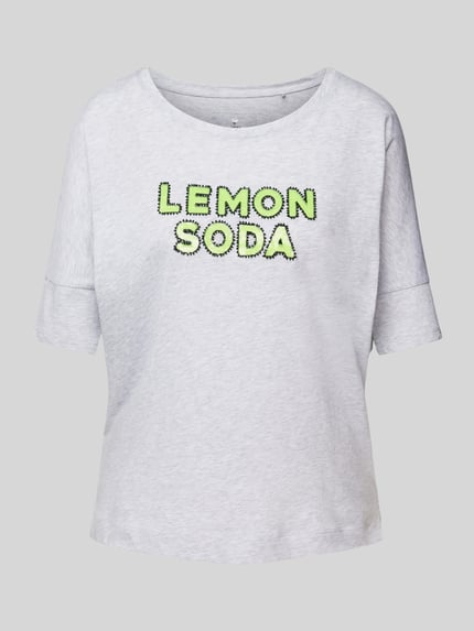 LIEBLINGSSTÜCK T-Shirt mit Paillettenbesatz Modell 'Dacina' Hellgrau Melange 2
