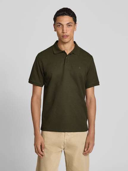 JACK & JONES koszulka polo o kroju slim fit z wyhaftowanym logo model 'AUSTIN' Średniobrązowy 4