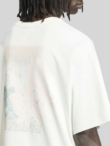 adidas Originals Loose Fit T-Shirt aus reiner Baumwolle Offwhite 5