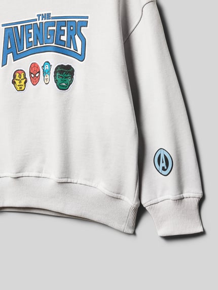 MANGO Sweatshirt mit Rundhalsausschnitt Modell 'avencrew' Hellgrau Melange 2