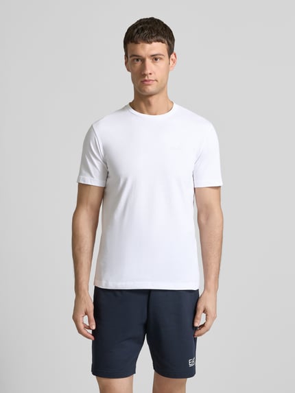 EA7 Emporio Armani T-Shirt mit Label-Print Weiss 4