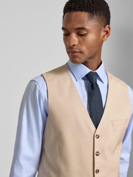 s.Oliver BLACK LABEL regular fit gilet met viscose Beige - 3