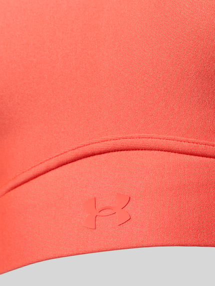 Produktfoto, Regular Fit Sport-BH mit Logo-Print Modell 'Infinity' von Under Armour, elastyczna mieszanka materiałów, krój regular fit, nadruk z logo, regulowane ramiączka, kolor jasnokoralowy, gładka faktura