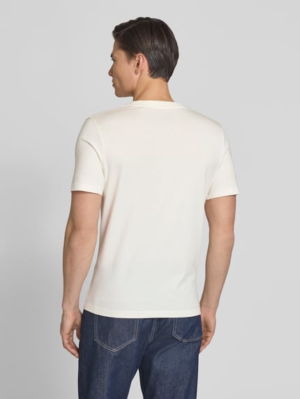 s.Oliver RED LABEL męski t-shirt o kroju regular fit z czystej bawełny Biały 5