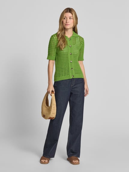Selected Cardigan mit 1/2-Arm Modell 'ELLEN' Grass 1