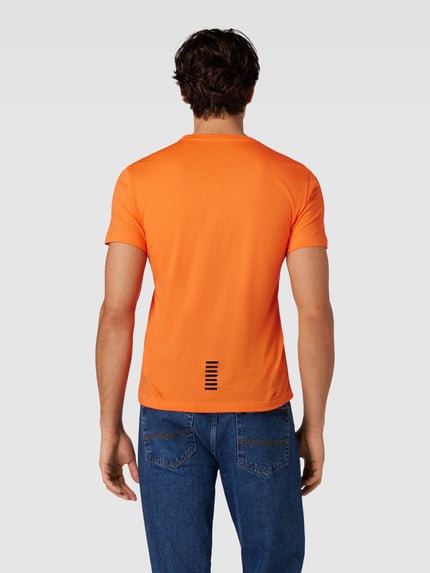 EA7 Emporio Armani T-shirt met labelprint Oranje - 5