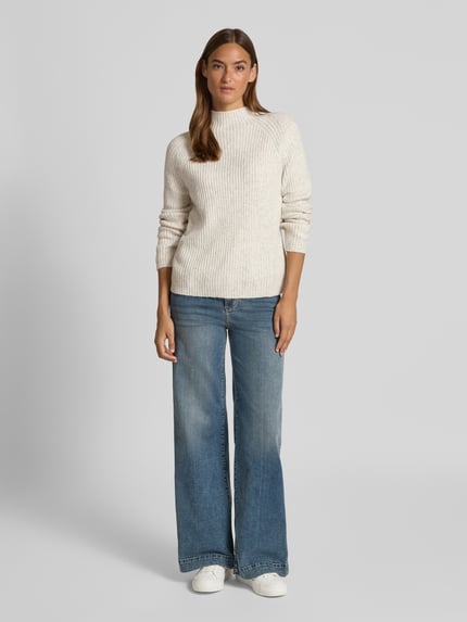 Tom Tailor Denim Regular Fit Strickpullover mit Baumwoll-Anteil Offwhite 1