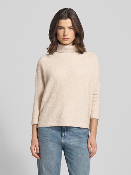 someday. Oversized Rollkragenpullover mit Woll-Anteil Modell 'Tiola' Beige Melange 4