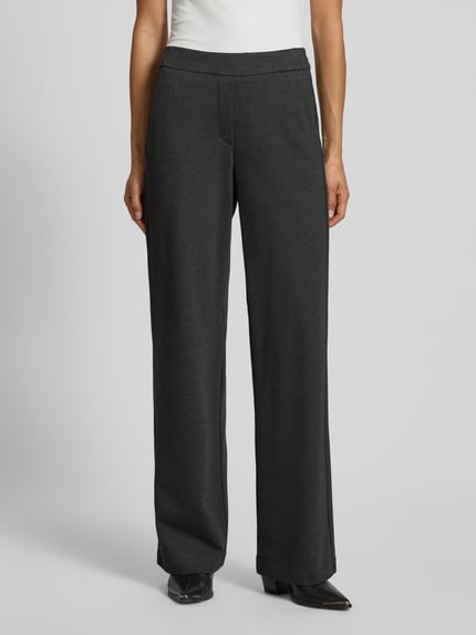 MAC Loose fit stoffen broek van viscosemix, model 'Chiara' Antraciet - 4