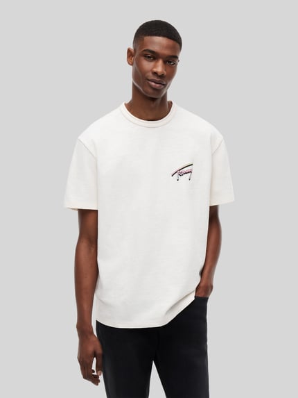 Tommy Jeans Relaxed Fit T-Shirt aus reiner Baumwolle Weiss 4