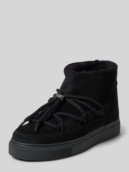 INUIKII Snowboots van leer, model 'CLASSIC LOW' Zwart - 1