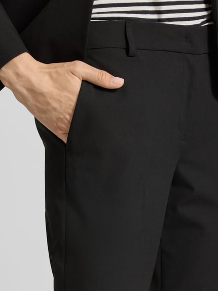 Christian Berg Woman Selection Spodnie materiałowe o kroju slim fit w kant Czarny 3