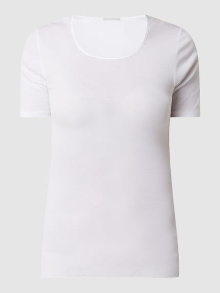 HANRO T-Shirt aus Baumwolle Modell 'Cotton Seamless' Weiss 2