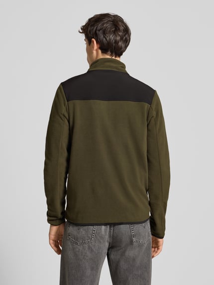Blend Fleecejack met ritszakken, model 'MARIO' Olijfgroen - 5