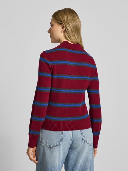 Staud Strickpullover aus reinem Kaschmir Bordeaux 5