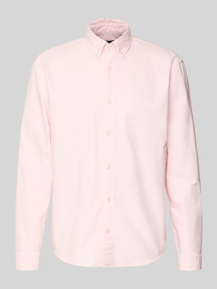 Produktfoto, Freizeithemd mit Knopfleiste von MCNEAL in zartem Rosa, Reine Baumwolle, Regular-Fit, Button-Down-Kragen, glatte Struktur