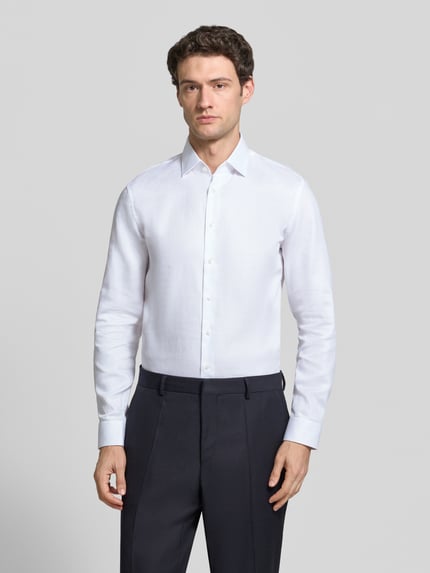 Jake*s Slim fit zakelijk overhemd van puur katoen Wit - 4
