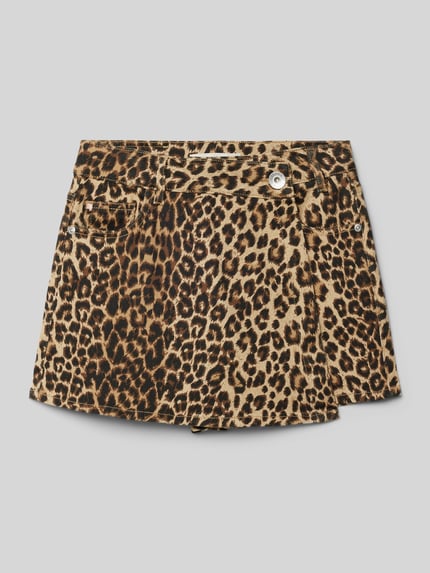 Garcia Skort in wikkellook met labeldetail Zwart - 1