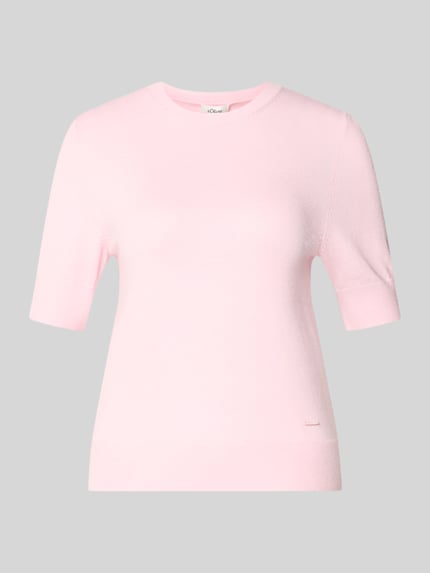 s.Oliver RED LABEL Slim fit T-shirt van viscosemix Lichtroze - 2