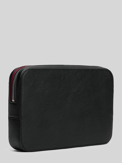 Tommy Hilfiger Kulturbeutel/ Kosmetiktasche mit Logo-Schriftzug Modell 'CENTRAL POUCH' Black 3