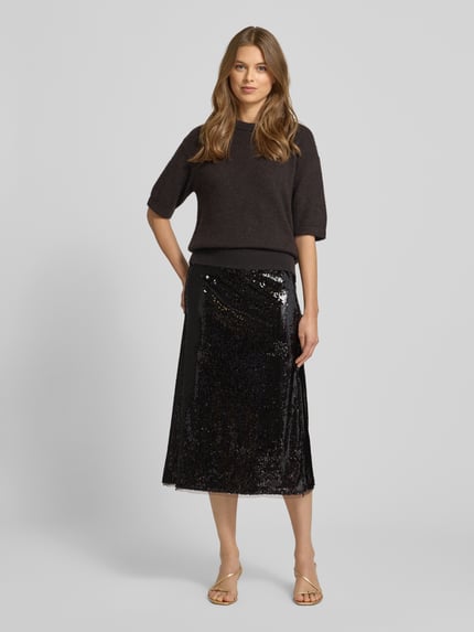 Milano Italy Midirok met pailletten Chocoladebruin - 1