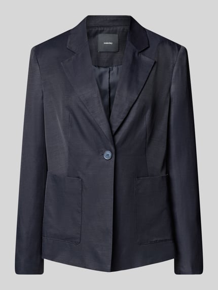 someday. Blazer met reverskraag, model 'Noraja' Marineblauw - 2