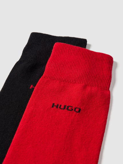 HUGO Sokken met labeldetail in een set van 2 paar Rood - 2
