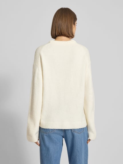 Gina Tricot Sweter z dzianiny o kroju oversized z dodatkiem lnu Złamany biały 5